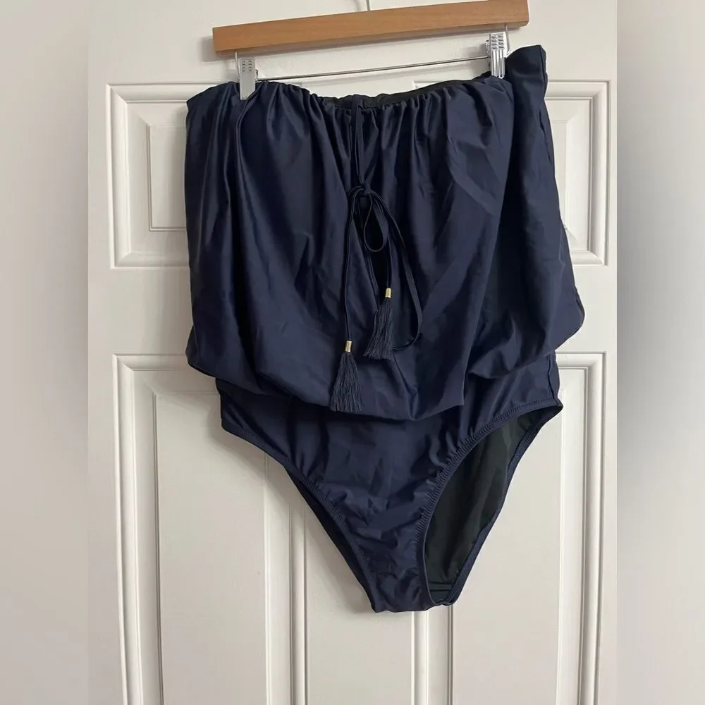 J.Crew Draped blouson one-piece NWT Size 14 - Picture 6 of 9